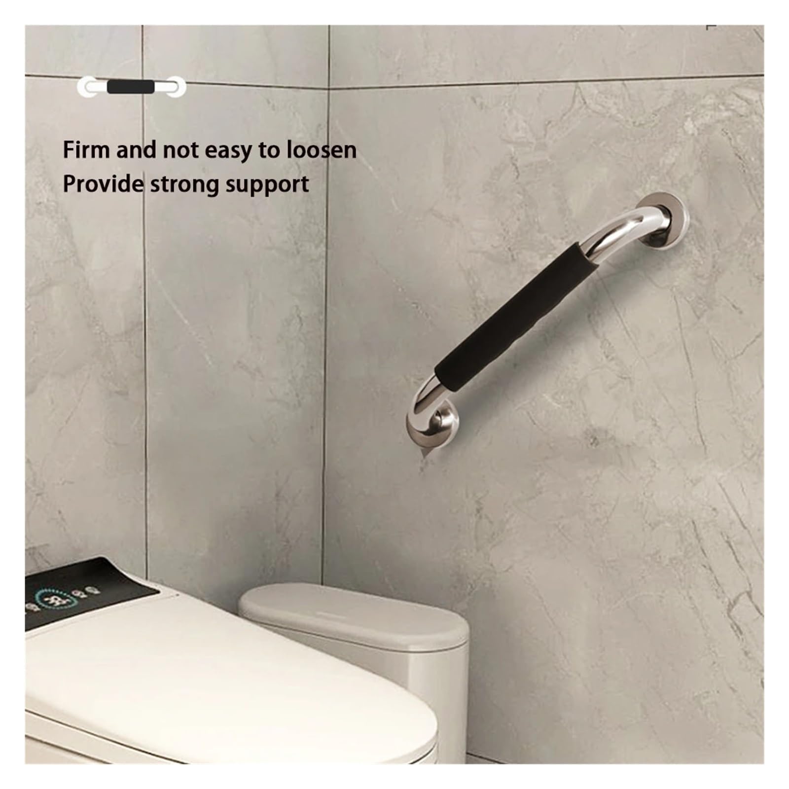 Barra de Apoyo para baño Familiar de 2 Piezas, Asistencia de Seguridad, para discapacitados, Acero Inoxidable para Personas Mayores y con discapacidad (50 cm, 2 Piezas)