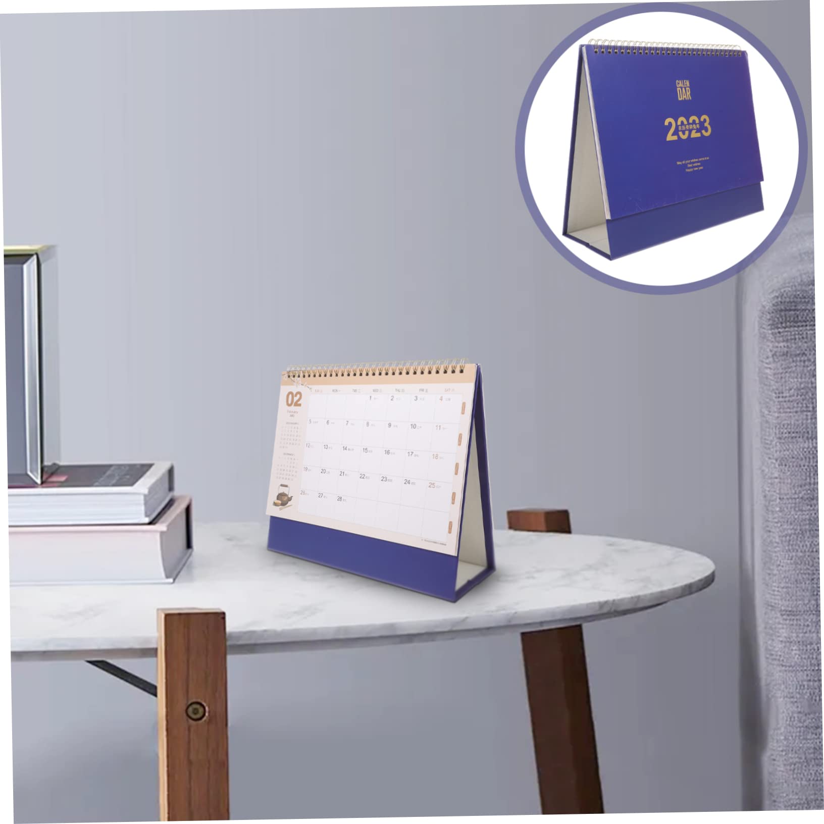 VILLCASE 5pezzi Mensile Scrivania Blu Planner Per Pianificazione e Programmazione Della Quotidiana Design
