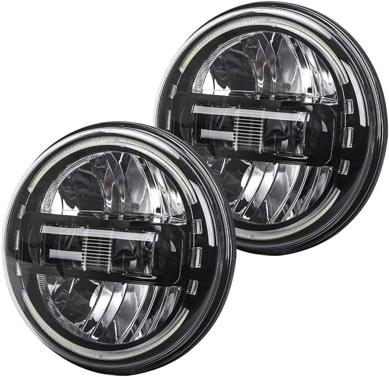 SXMA 7 Inch LED Kerek Fényszóró Wrangler JK 2007-2017 Alacsony és Magas Fényszóráshoz
