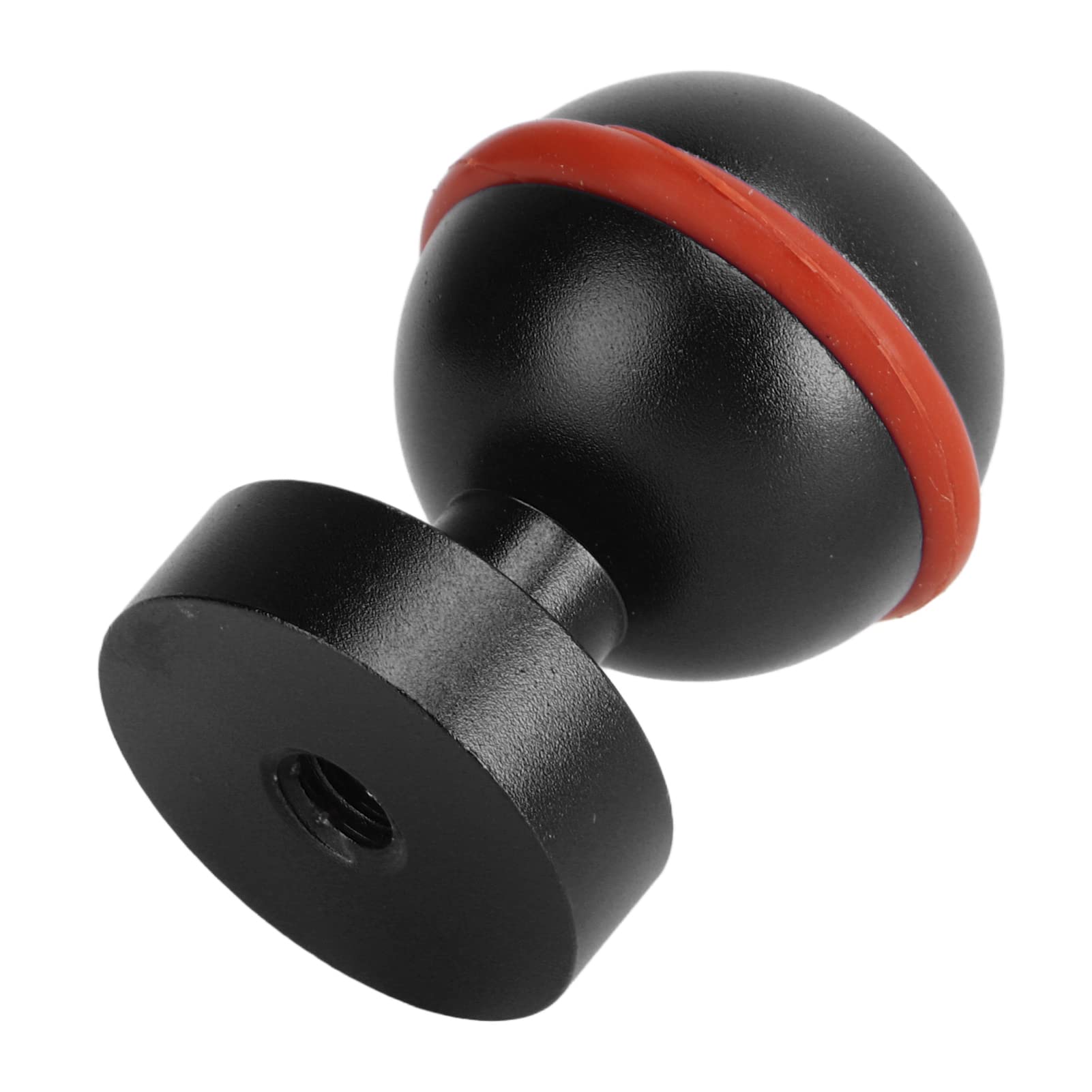 Akozon Kugelhalterungsadapter Unterwasser-Kugelarmadapter Tauchlampe Kugelkopf Anodisieren von Harter Beschichtung von Aluminiumlegierungen Kugelkopf(Schwarz)