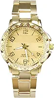 Relógio Feminino Aço Inox à Prova d’Água + Caixa Presente + Kit Colar e Brincos Banhados em Ouro 18k