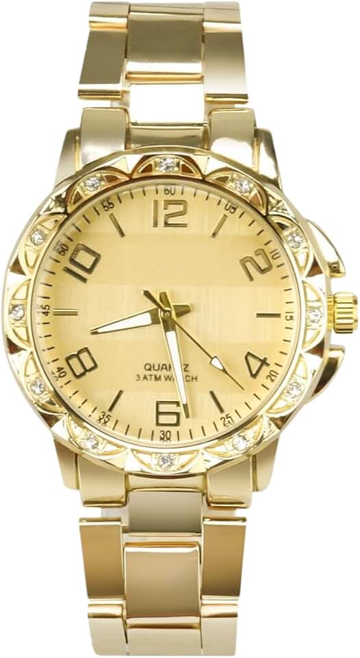 Relógio Feminino Aço Inox à Prova d’Água + Caixa Presente + Kit Colar e Brincos Banhados em Ouro 18k