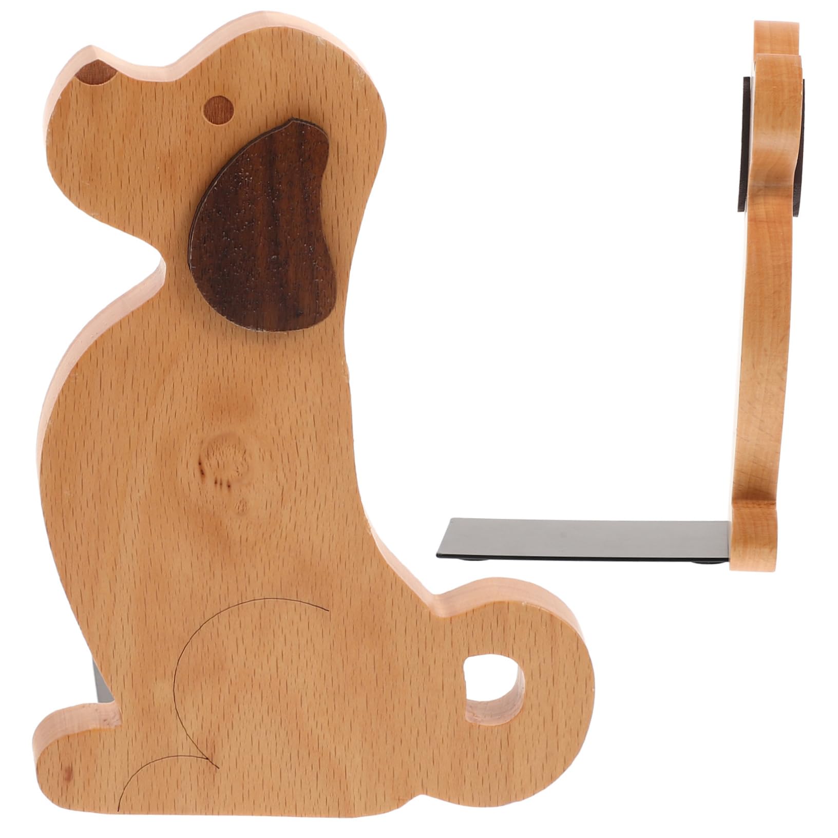 Livres en bois exquis motif chien Puypad™ haut de gamme pour étagère