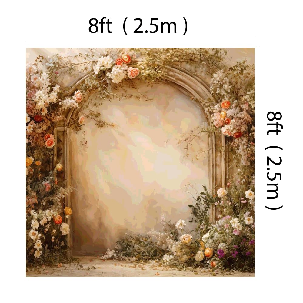 Kate Fondali Fotografia 3x3m Boho Fiore Muro Arco Romantico Muro Sfondo Decorazione Puntelli Bambini Adulti Compleanno Matrimonio Maternità Ritratto Photocall Sfondo Studio Fotografico