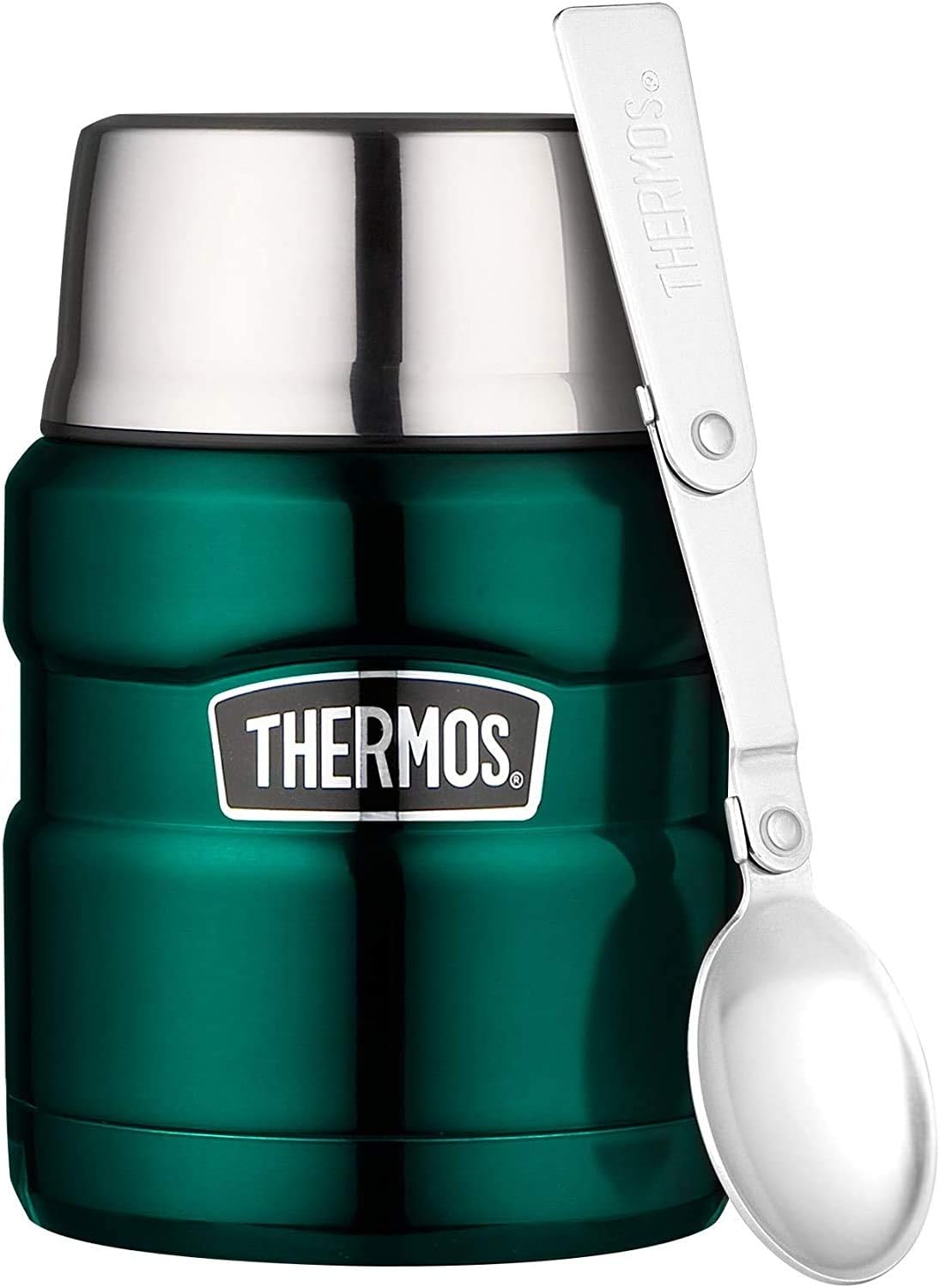 Thermos King Vacuum Insulated Food Flask 470ml Racing Green Travel Cup