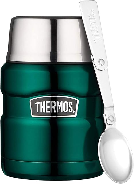 Thermos King Vacuum Insulated Food Flask 470ml Racing Green Travel Cup