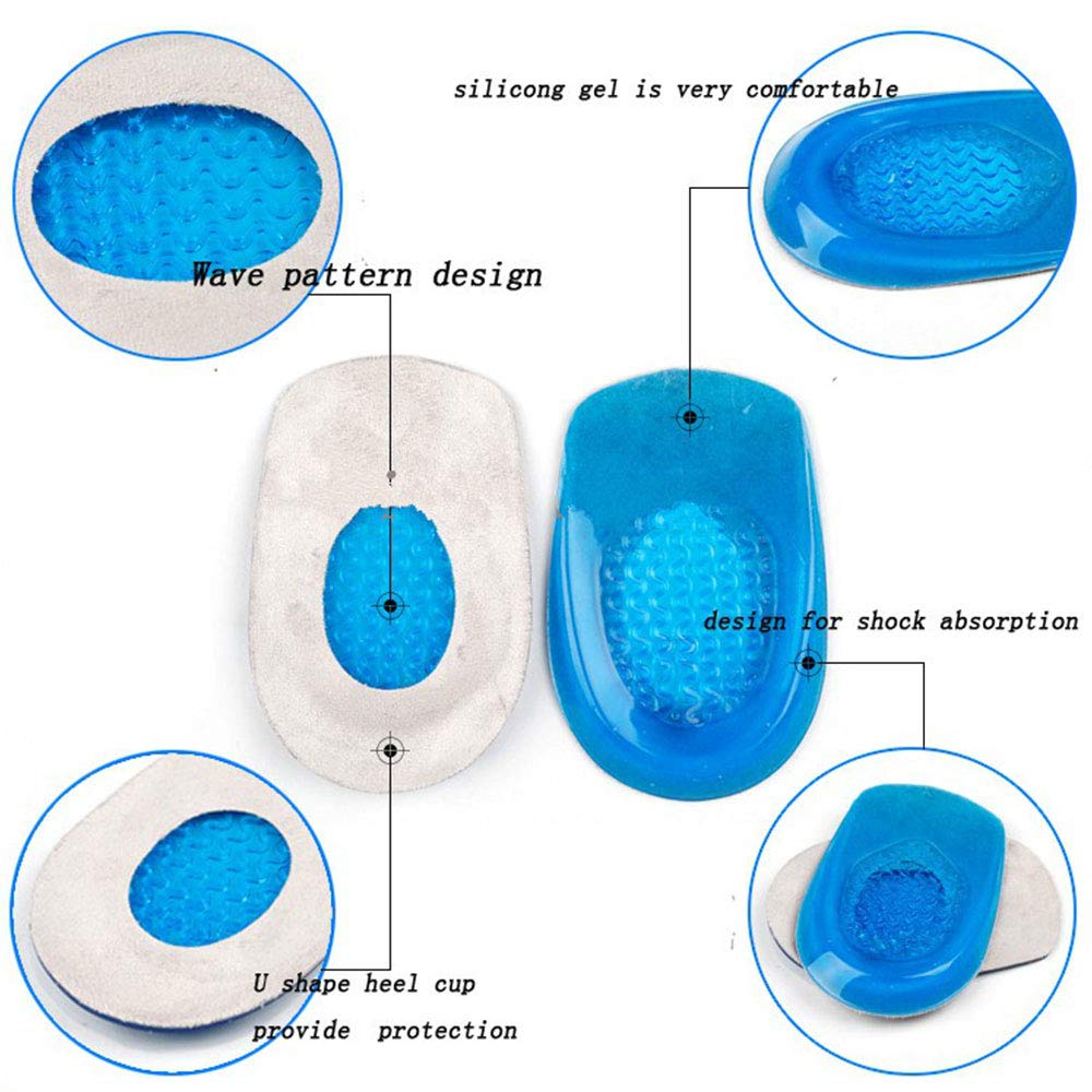 Pedimend fascite plantare e tallone (2PAIR – 4pcs) - gel tallone cuscino - riduce il dolore, gonfiore e disagio causato da running/jogging o piedi - per uomini e donne - Foot Care