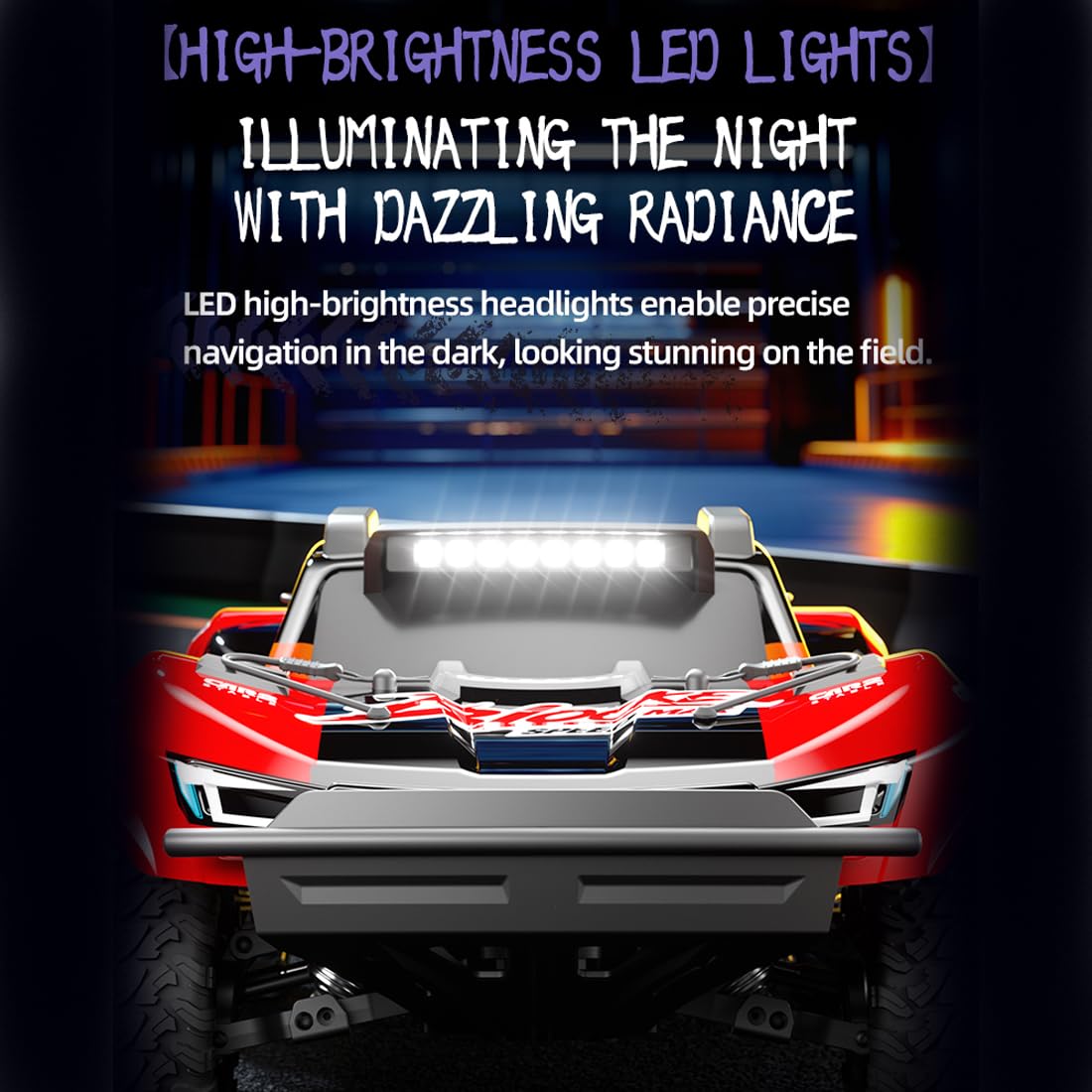 X Flash - Camión a control remoto todoterreno de alta velocidad a escala 1/10, 2.4G 4WD 85KM/H RC Drift Car con amortiguadores llenos de aceite, cuerpo impermeable ESC y PVC, rastreador de rocas todo