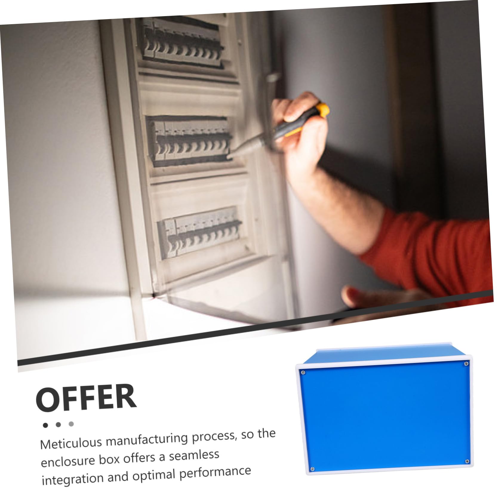 DOITOOL Elektronikgehäuse Metall Anschluss Und Projektbox Aus Eisen Schraubbefestigung Schutzgehäuse Für Messgerät Und Kommunikationsverteiler Für Industrieanlagen