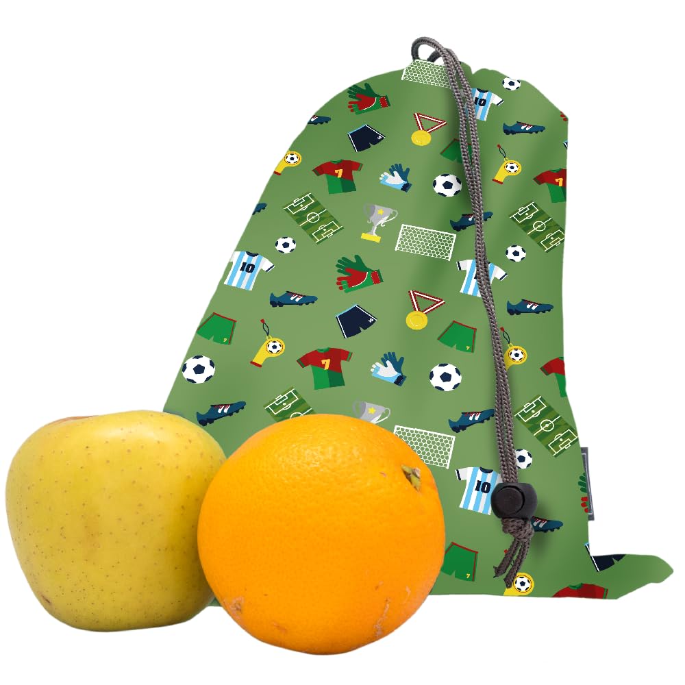 Nerthus FIH 1351 bolsa infantil porta alimentos fútbol reutilizable ecológica lavable ideal para el cole