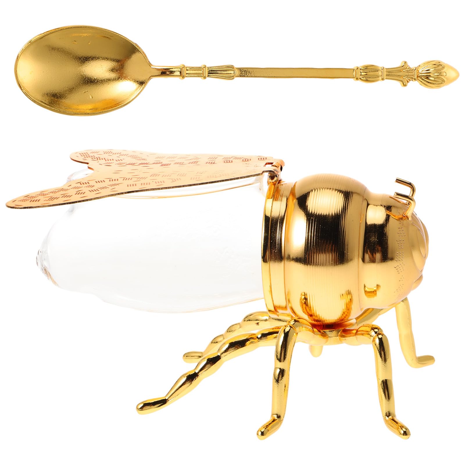 Bee Honeypot Creative Honey Containers With Dipper Bee Shaped - View #8