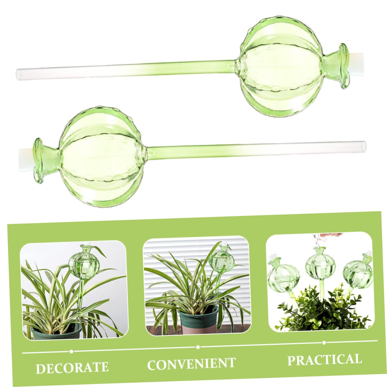 IMIKEYA Globes D’arrosage Automatique Cactus 4 Pièces en Verre Borosilicate