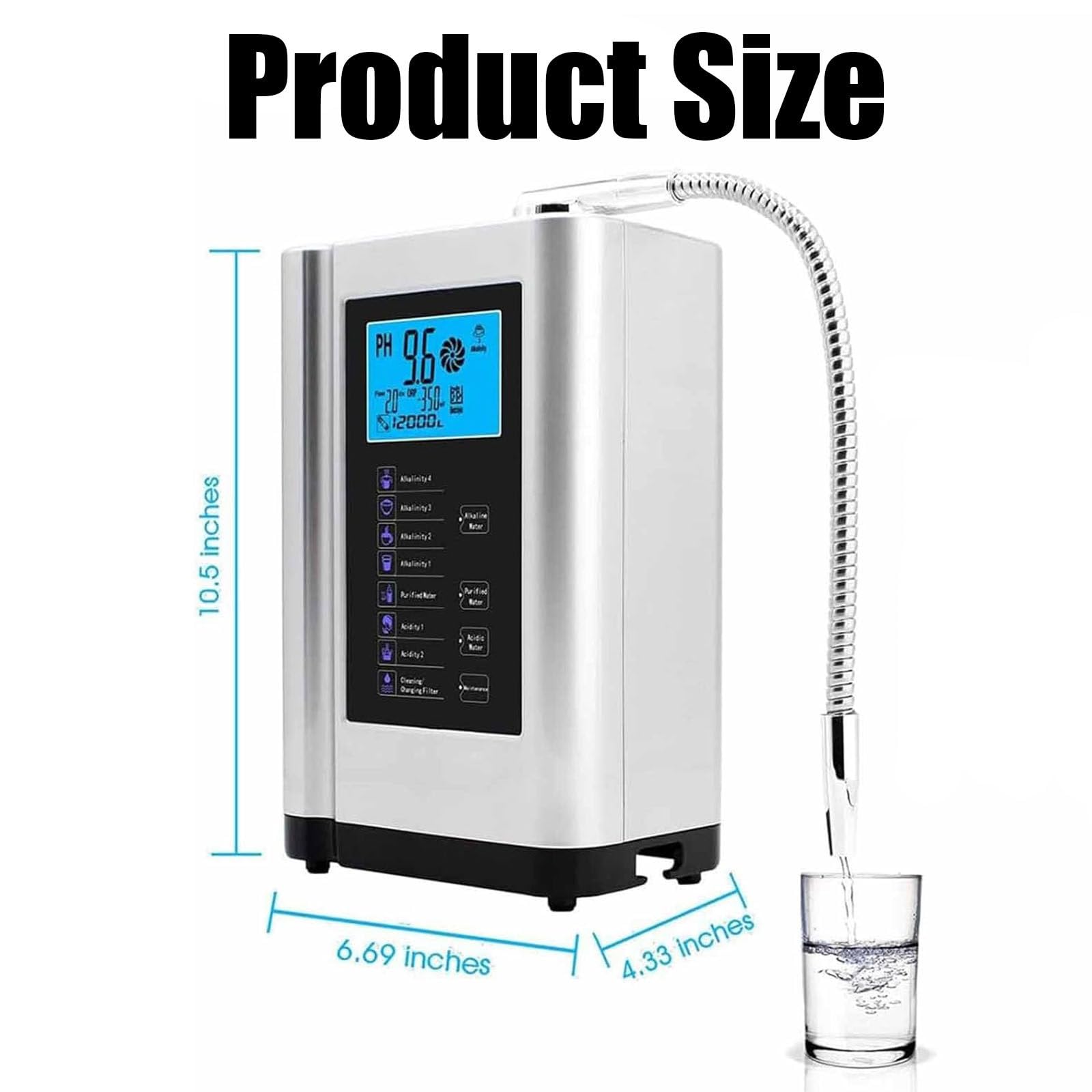 Ionizzatore d'acqua potenziato antiossidante,ionizzatore d'acqua,filtro per acqua potabile acida alcalina domestica,filtraggio dell'acqua alcalina,White