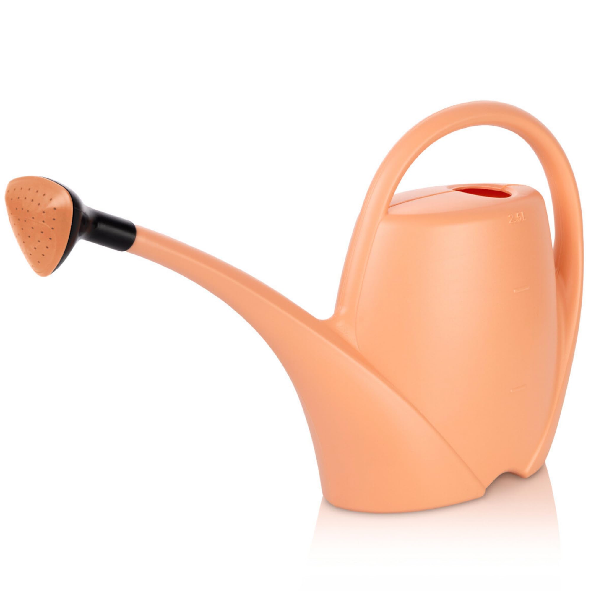 Gießkanne klein mit Brause für den Zimmerpflanzen 2,5 L - Blumengießkanne aus Hochwertigem Kunststoff - Giesskanne für Innen- und Außenbereich - Ideal für Zimmerpflanzen, Pfirsich