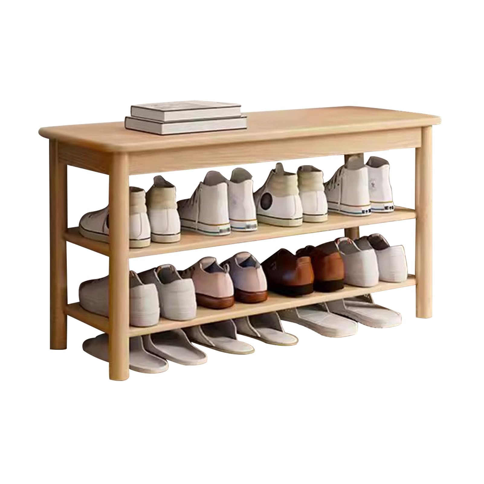 Rangement à chaussures en bois massif avec assise robuste pour un intérieur chic