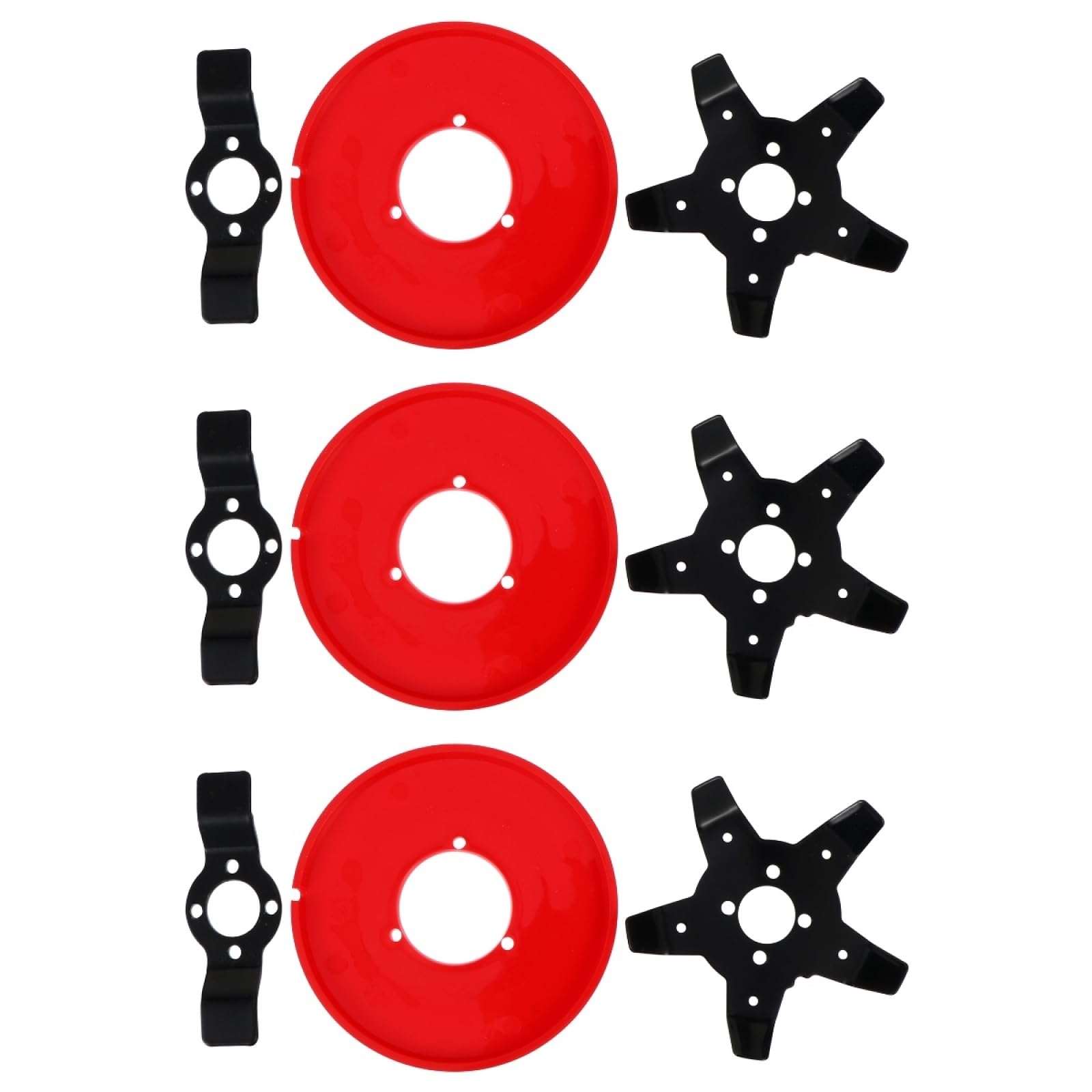 VILLCASE 3 Sets Weeder Plate Brush Cutter Head, Multi-Functional Lawn Mower -de Weeder Plate Replacement for Lawn Mower, Grass Cutter Trimmers Head Brush