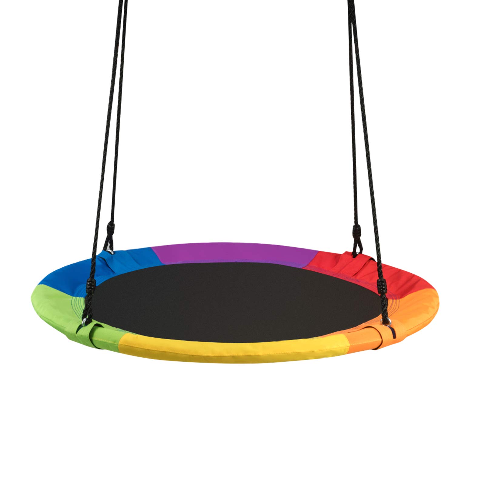 Altalena da Giardino Rotonda a Nido per Interni/Esterni Portata Max. 150 kg Diametro 100 cm Multicolore