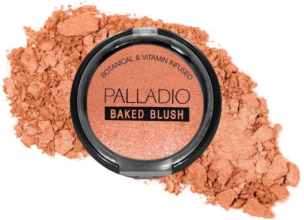 Baked Blush, Highly Pigmented Shimmery Formula, Easy to Blend & Highly Buildable, Apply Dry for a Natural Glow or Wet for a Dramatic Luminous Look, Long Lasting for All day Wear, Cho-Au-Lait