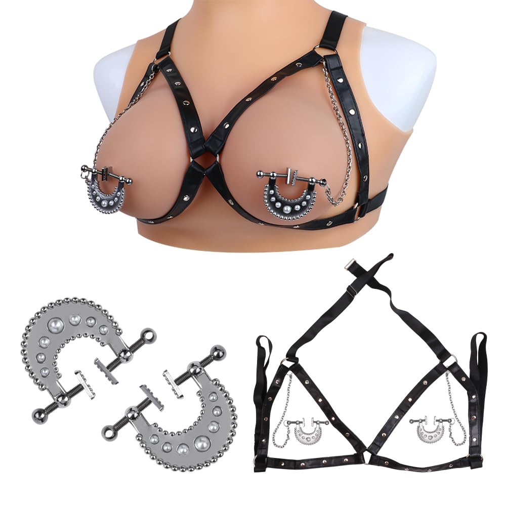Nippelklemmen Brustwarzen Bdsms Spielzeug Erotik Sex Spielzeug für die Paare Extrem Hart Nipple Clamps Leder Bh Sexy Dessous Harness Bruststimulatoren Fetisch Nippel Klemmen Bondage Sm