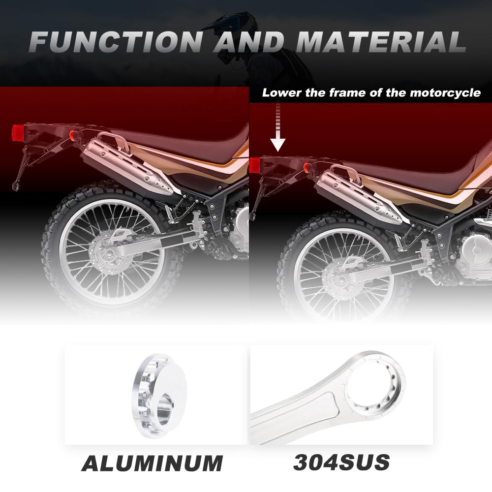 Xitomer Kit di abbassamento regolabile da 0 a 3,2 cm, adatto per Tiger 850 Sport 2021-2024/Tiger 900/GT/Rally/GT Pro/Rally Pro 2020-2024 Link inferiori