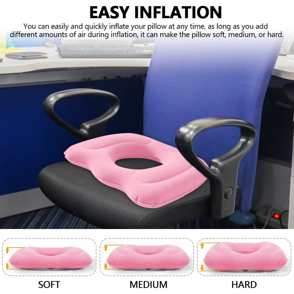 Coussin Hémorroïdes Orthopédique, Coussin Siège D'assise Gonflable, Coccyx Coussin Avec Pompe Pour Chaise Bureau, Soulagement Pain Douleurs Fessier, Prostatite, Grossesse, Post Natal Anti-Escarres