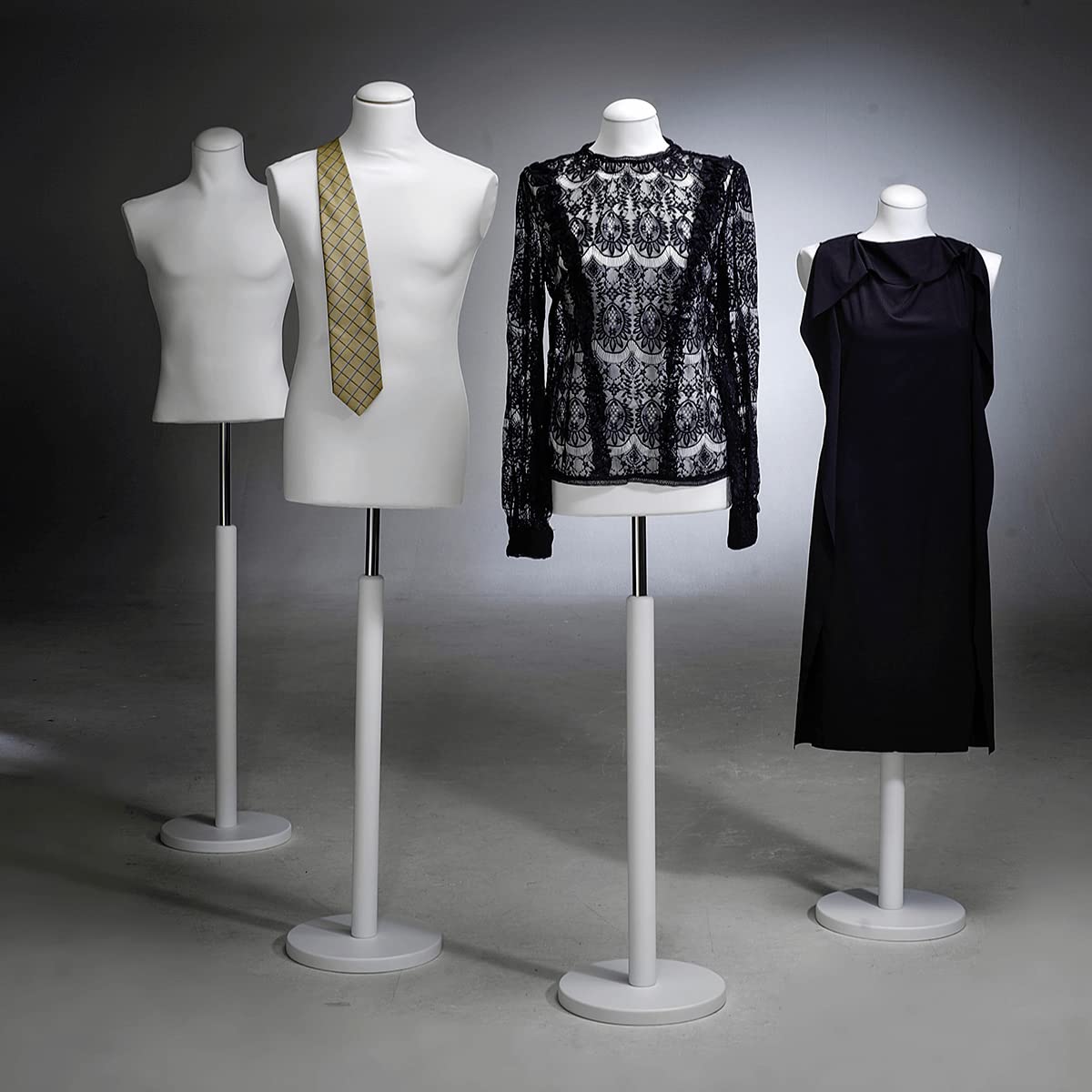 Herren Schaufensterpuppe Schneiderbüste Mannequin Deko-Büste schwarz 78 cm