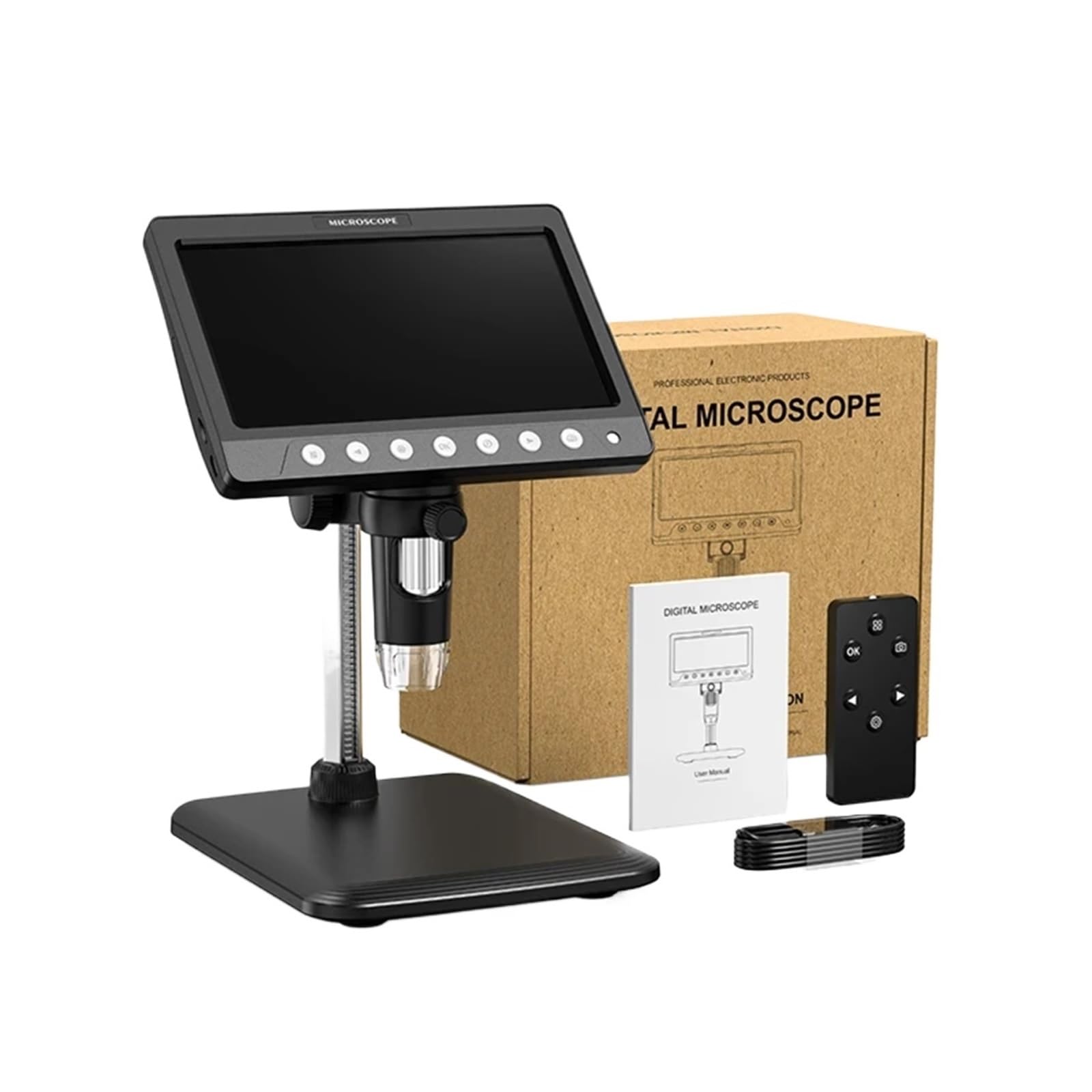 Digitales Mikroskop. Digitales Münz-Mikroskop 7 Zoll IPS 5MP 1200X Kamera 1080P Tragbar