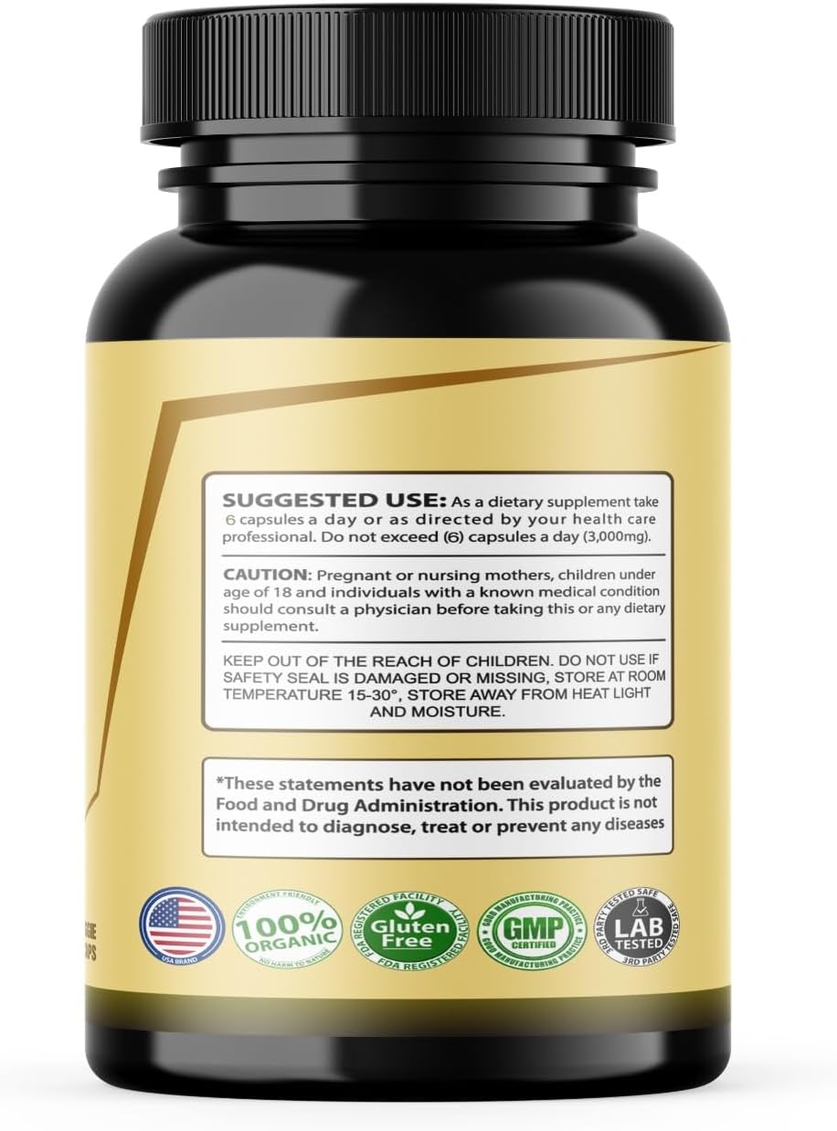 Grass Fed Beef Colostrum Supplement, 3000 mg, Offers Immune Support and Promotes Gut Health, Athletic Performance, Healthy Iron Levels, Non GMO, 180 Capsules - Image 3