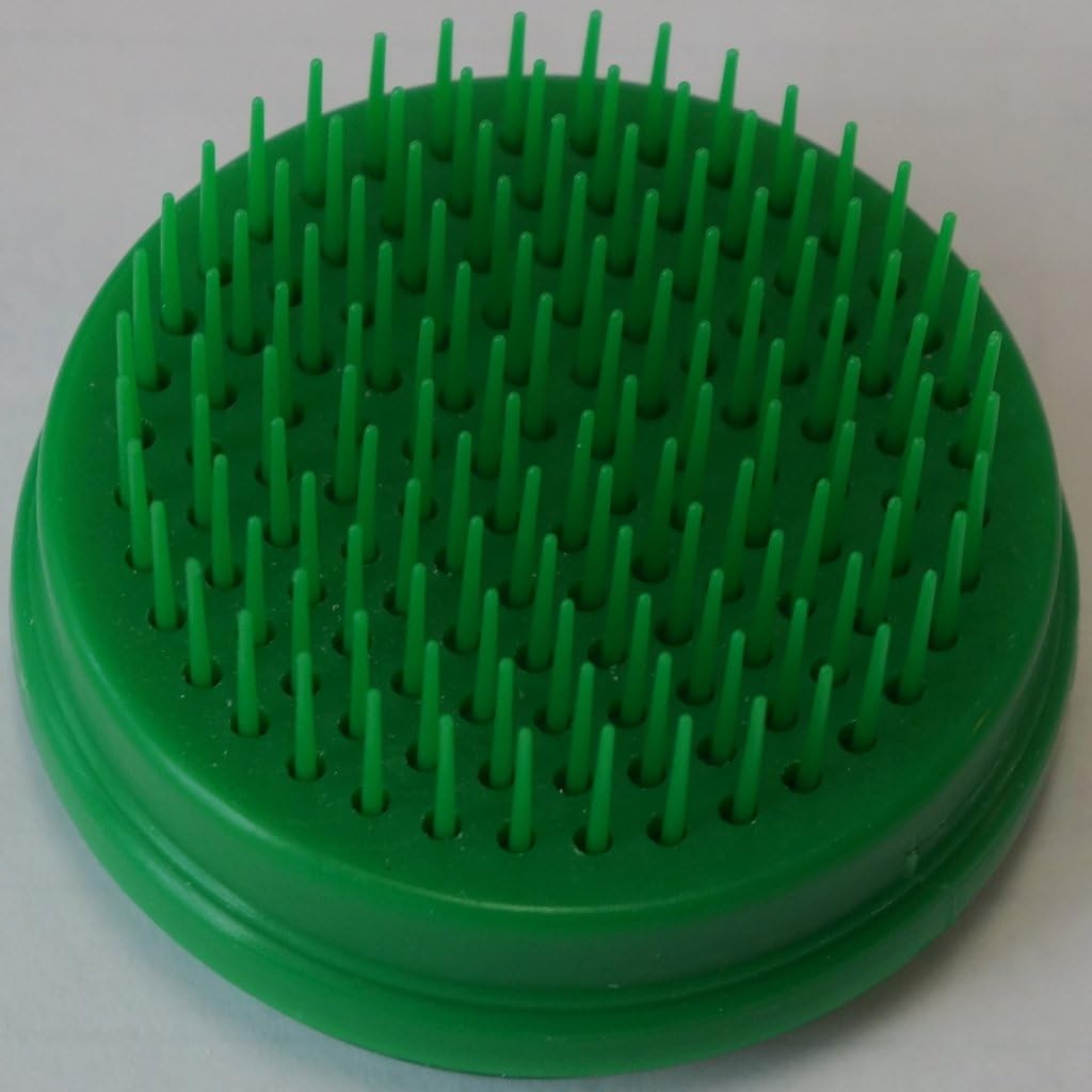 Scalp Stimulating Shampoo Brush Self-Cleaning Body and Head Massaging Scalp Brush – Soft Plastic Retractable Bristles – Ideal for Wet and Dry Hair Green Made In USA
