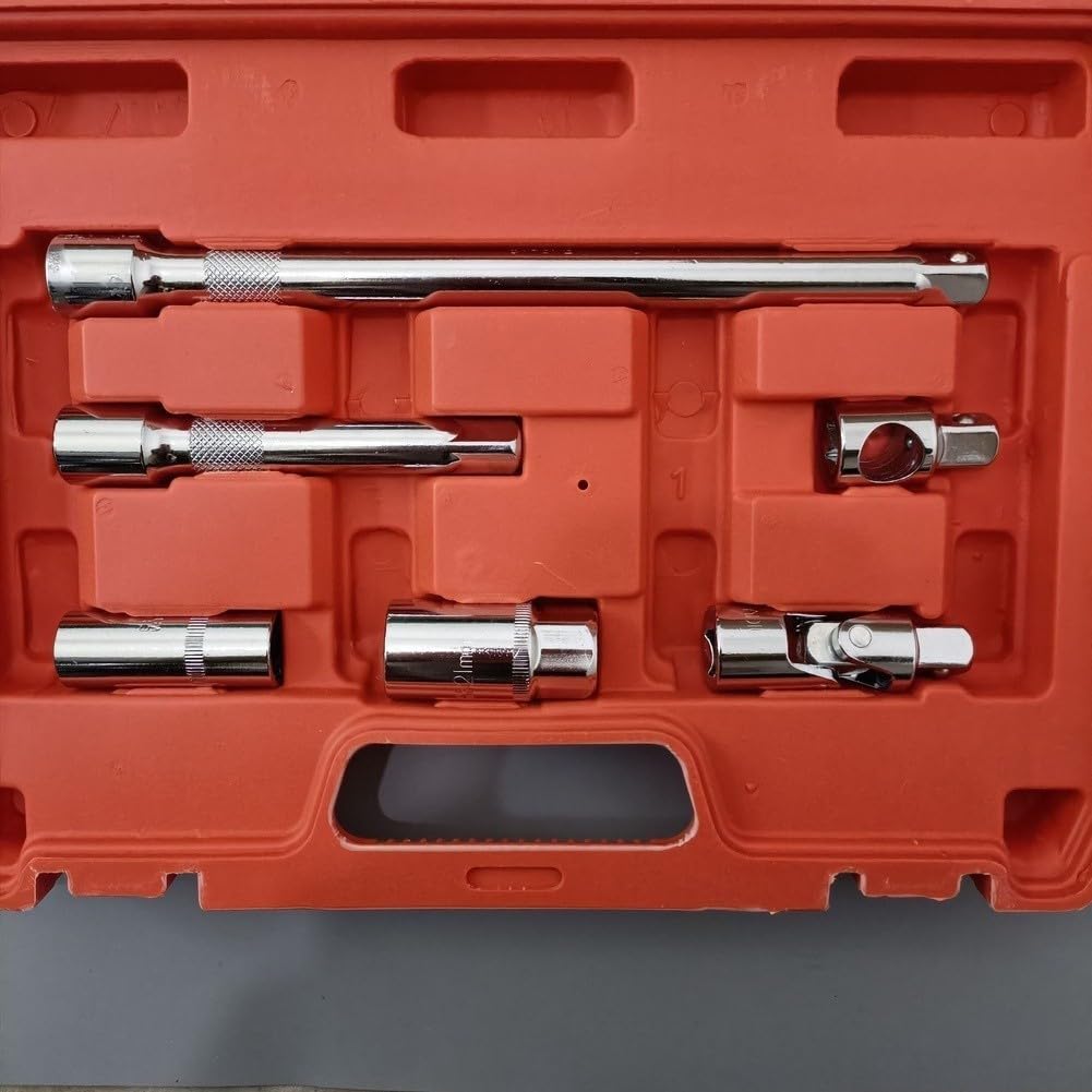 Valigetta Attrezzi 32 per pz Cricchetto Auto per moto Riparazione(32PC) | Acciaio al carbonio cromato, ruggine, per facile , 32 completi, uso quotidiano