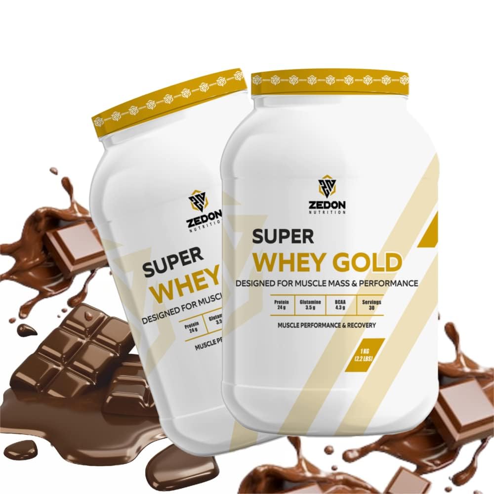 Zedon Nutrition Super Whey Gold 100% Whey Isolate Protein Source (Chocolate, 1 KG)-image-35