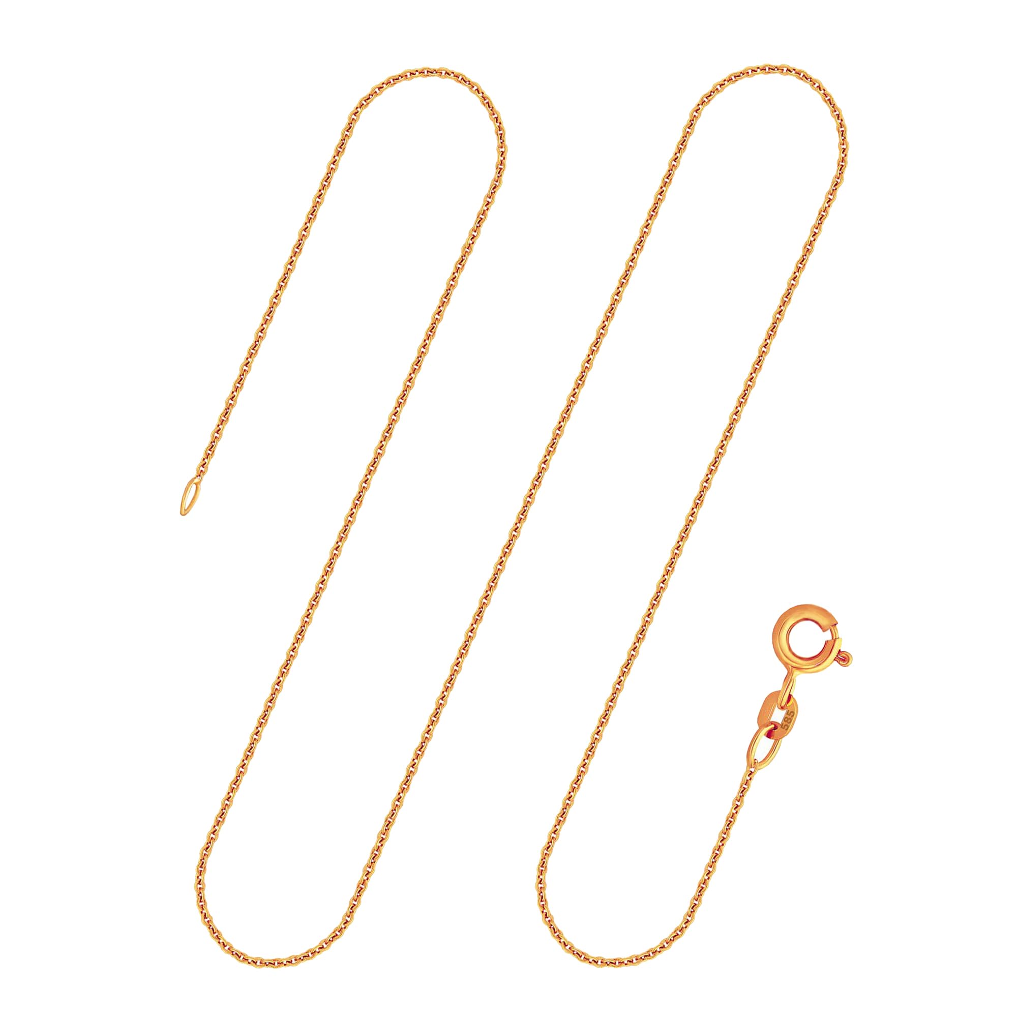 EDELIND Goldkette Damen 585 333 Echtgold - Zarte Ankerkette 1.1 mm Gelbgold auch 375 750 - für Frauen und Herren, mit stilvoller Geschenkbox