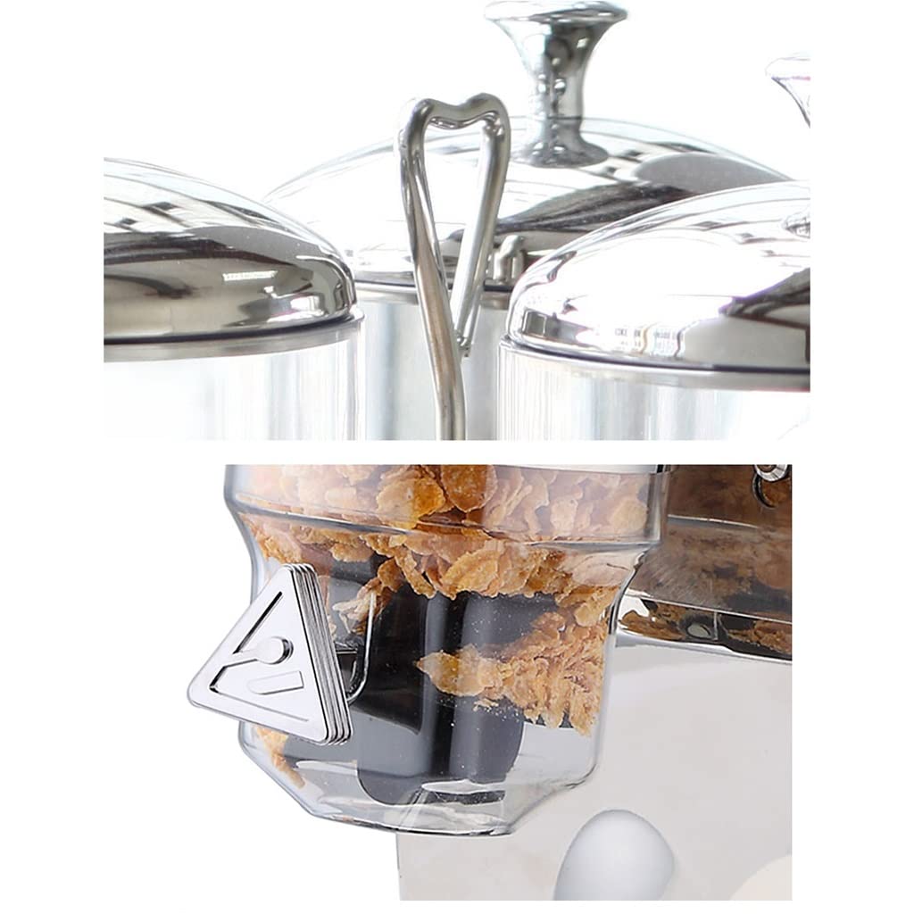 Dispensador automático de Caramelos de 12 l, dispensador Triple de Alimentos (por Lata de 4 l), Recargable, for Frutos Secos, legumbres, Caramelos, Aperitivos, manteniendo los Alimentos Secos