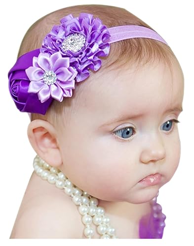 Miniatura 6 de Diademas para bebé niña con lazos. (FD88-morado, lavanda)
