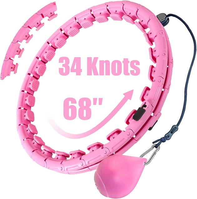 OurStarry 32 Boucle d'entraînement pondérée des noeuds Plus Taille, Smart Waist anneau d'exercice pour adultes perte de poids