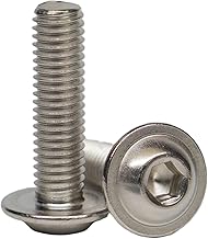 AGBERG - M4 x 22 pan head screws with flange and hexagon socket - flat head screws [50 pieces] made of stainless steel A2 V2A, rust-proof - ISO 7380-2