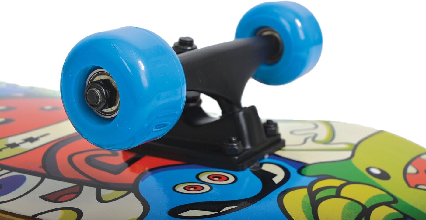 Schildkröt Skateboard Slider 31", Attrayante pour Le Loisirs, Concave avec Double Kick, Ruban Adhésif, Bois d'Érable à 9 Plis, Roulements à Boules ABEC7
