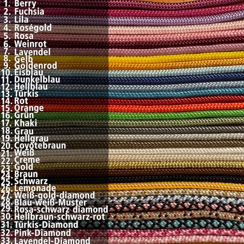 EM-Keramik Hundehalsband – 33 Farben, Zahn, Handmade in Germany, personalisierbar mit Namen & Pfötchen, Paracord Typ 2, leichte Verschlussarten, für kleine Hunde