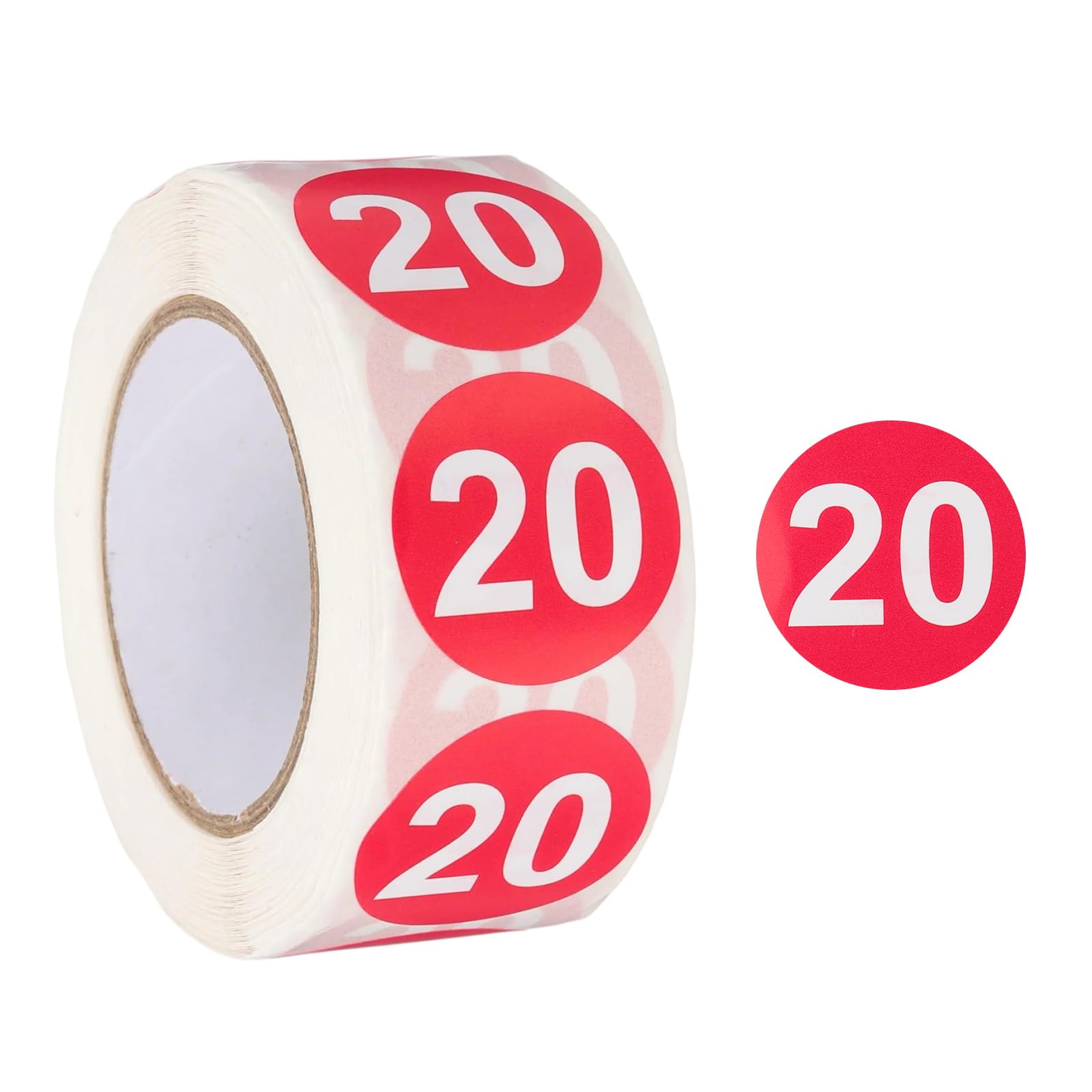 Autocollants ronds numérotés 2,5 cm pour inventaire de magasin et gestion de stock de bureau - 8