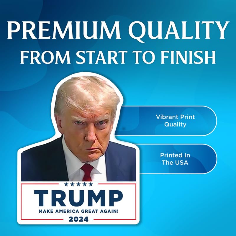 Calcomanía divertida política de Trump 2024 para decorar tu coche y portátil 3