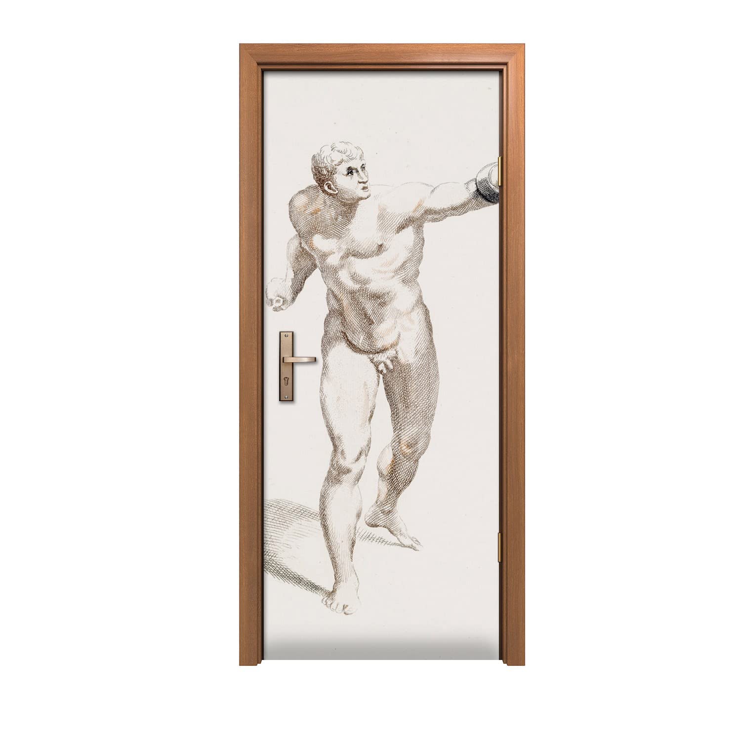 Autocollant de porte 90x200cm Ancien homme Décoration Murale Coloray