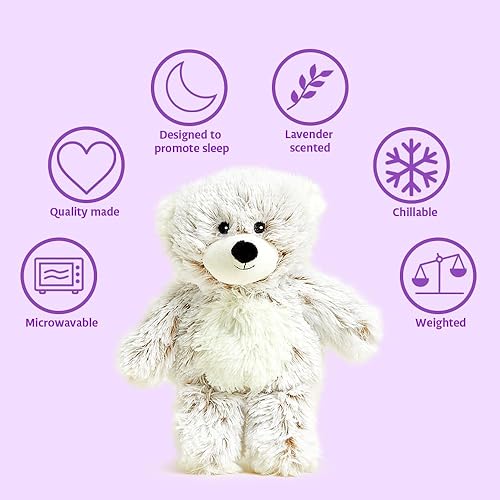 Miniatura 2 de warmies Animales de peluche juveniles para microondas y pesados, oso malvavisco, peluche térmico para calidez y comodidad, lindos juguetes