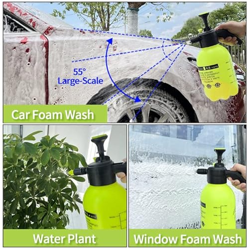 Pump Foaming Sprayer Hand Pressure Foam Sprayer Water Sprayer, Hand Pressurized Foam Cannon 75 Oz, Car Wash Manual Foam Cannon, Hand Operated Soap Foam Nozzle #TOP6