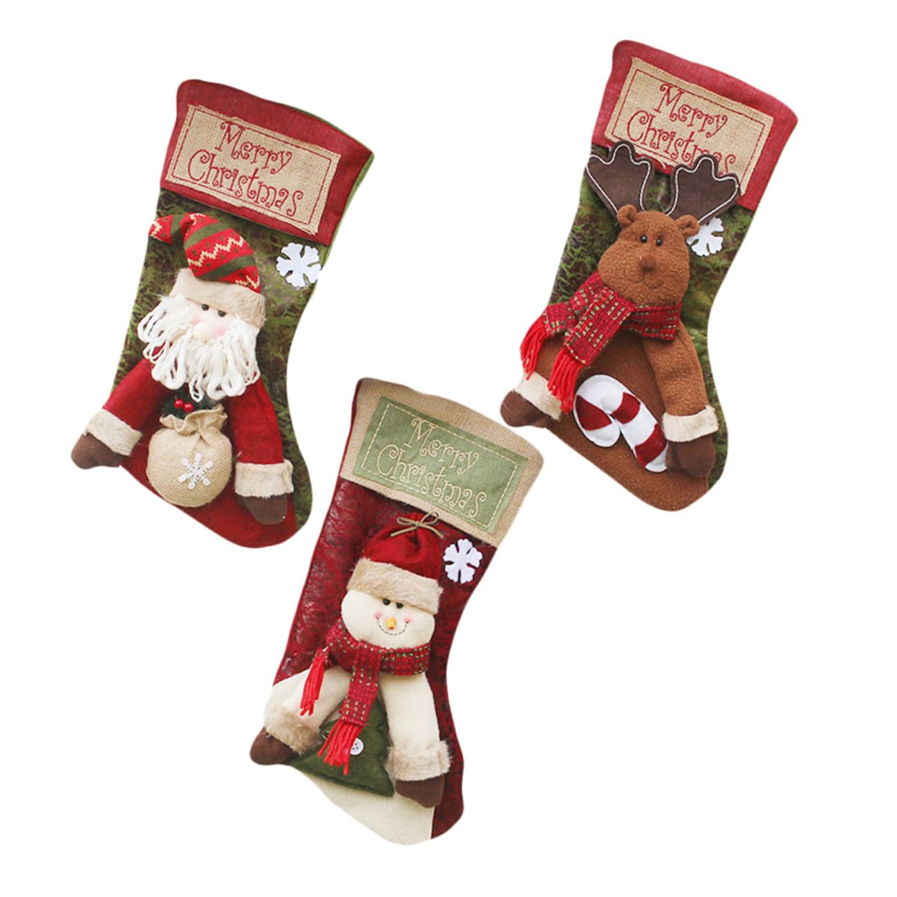 Pochette de bonbons suspendue de Noël grand format pour cadeaux