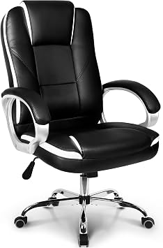 NEOCHAIR Office Chair Gaming Chair High Quality PU Leather x Pocket Coil Cushion x High Back x Home Work BLC Black