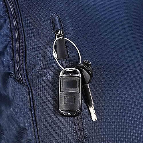 Graplan 35 PCS Wire Keychain Cable Colored Steel Wire Key Chains Stainless Steel Key Ring Loop with Stainless Steel Gear Connecter for Hanging Keys,Flashlight,Pliers,Luggage Tags,ID Tags