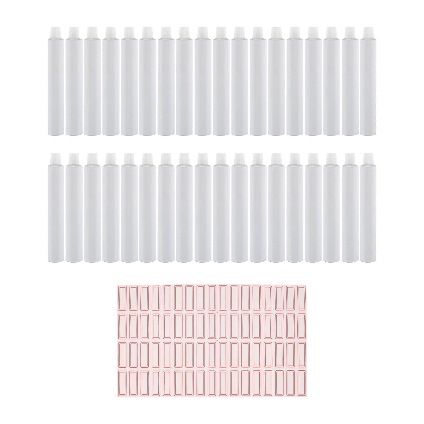 detee Empty Toothpaste Paint Tubes 20 Ml 36Pcs Empty Aluminum Paint Tubes Blank Aluminum Tube for Oil Paint