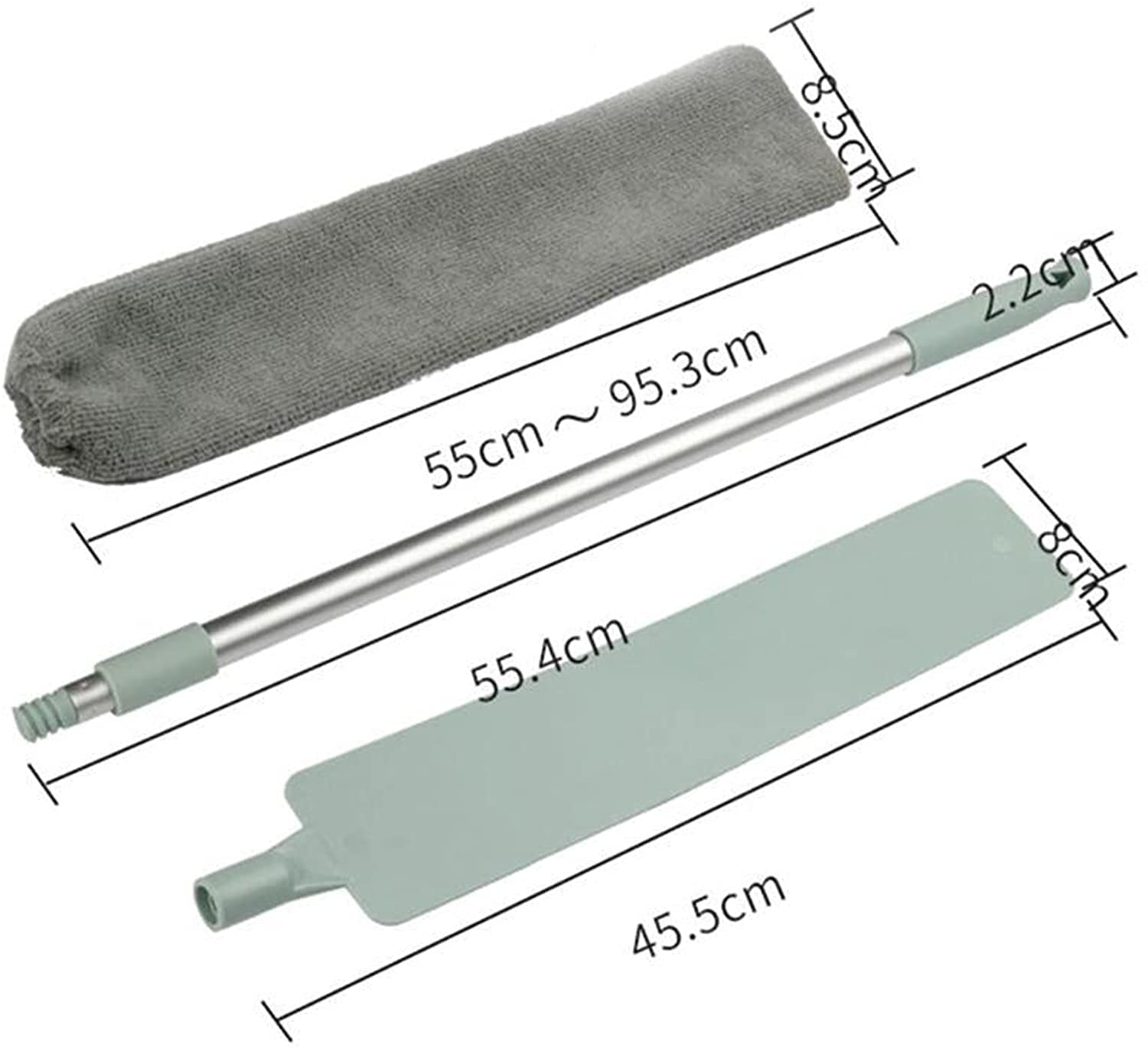 Cepillo de Limpieza Cepillo para el Polvo Junto a la Cama Fregona de Mango Largo Espacio en la Parte Inferior de la Cama Limpiar el Cabello Barrer el Polvo Polvorín de Microfibra Cepillos para Fregar
