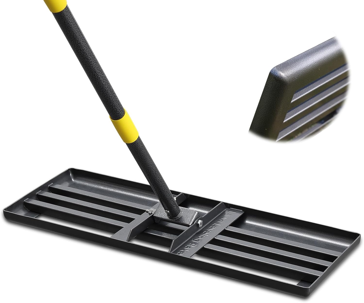 Professional Lawn Leveling Rake 27x10in - Heavy Duty Leveling Tool with 72in Adjustable Steel Handle | Golf Field Sand Spreader