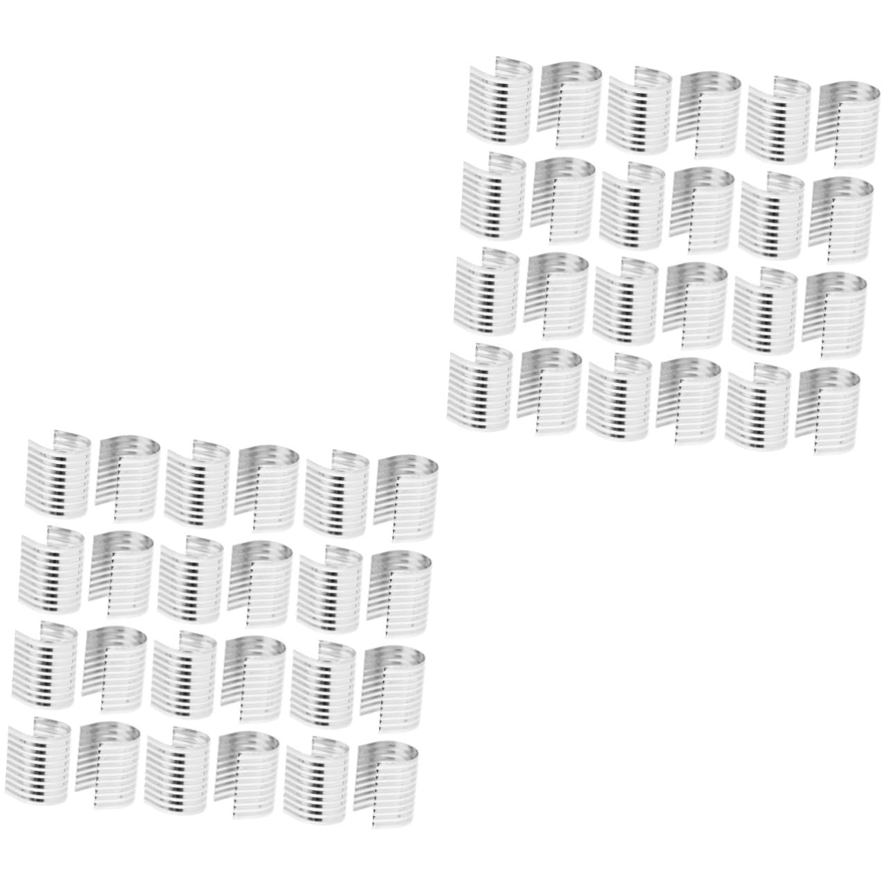 CIMAXIC 2sets Crimps for Jewelry Making Fasteners for Tassels Lanyard Clips Leather Rope Fastener 100pcs*2